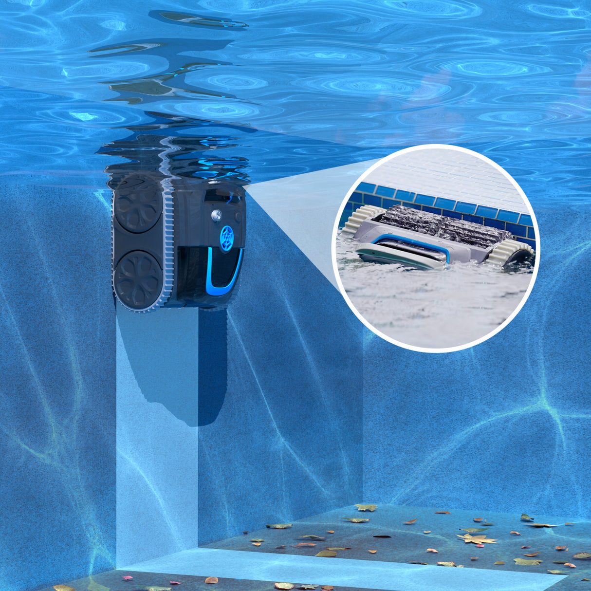 WYBOT S1 – Premium Poolroboter für Wasserlinie, Boden & Wände, App-gesteuert