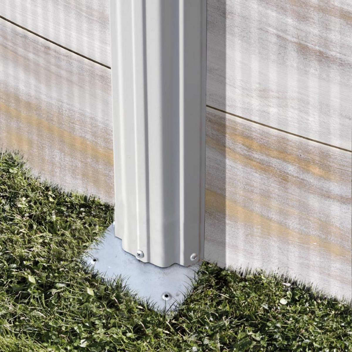 Ensemble piscine ronde GRE look nordique Finlande Ø 350 x 120 cm