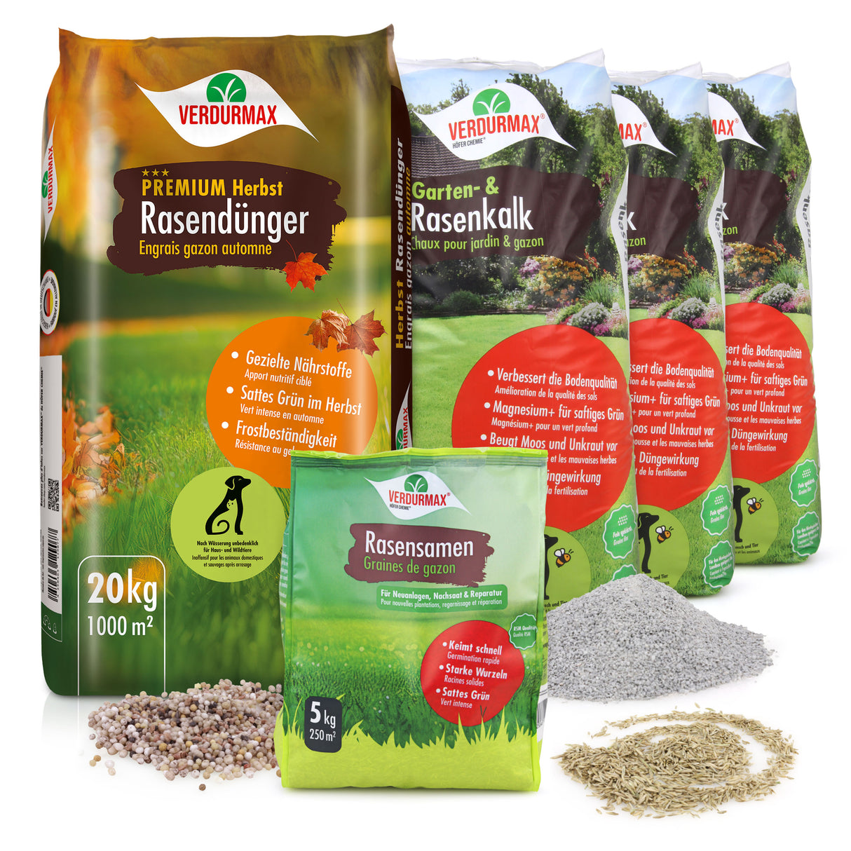 VERDURMAX® Herbst-Rasenpflege Komplett-Set