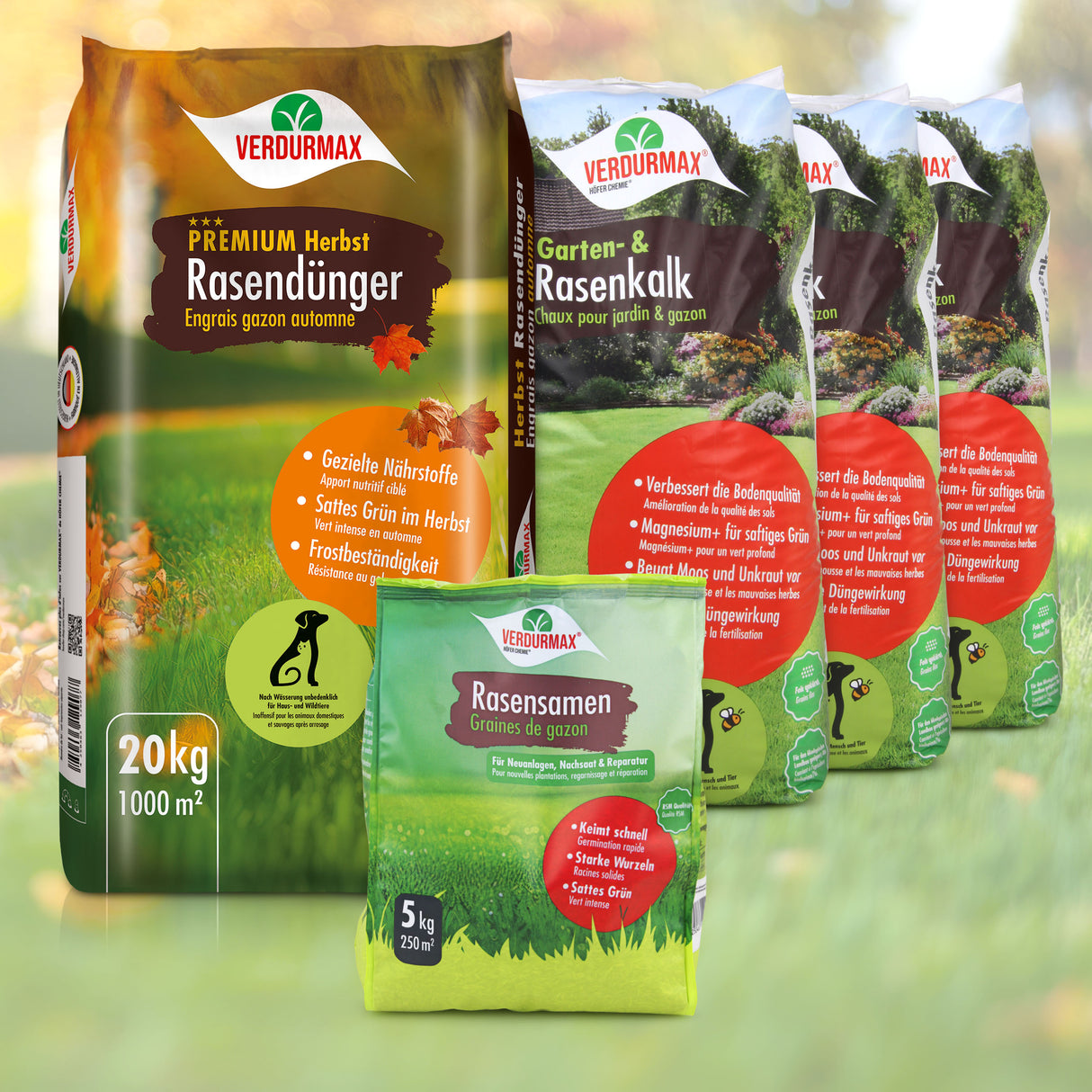 VERDURMAX® Herbst-Rasenpflege Komplett-Set