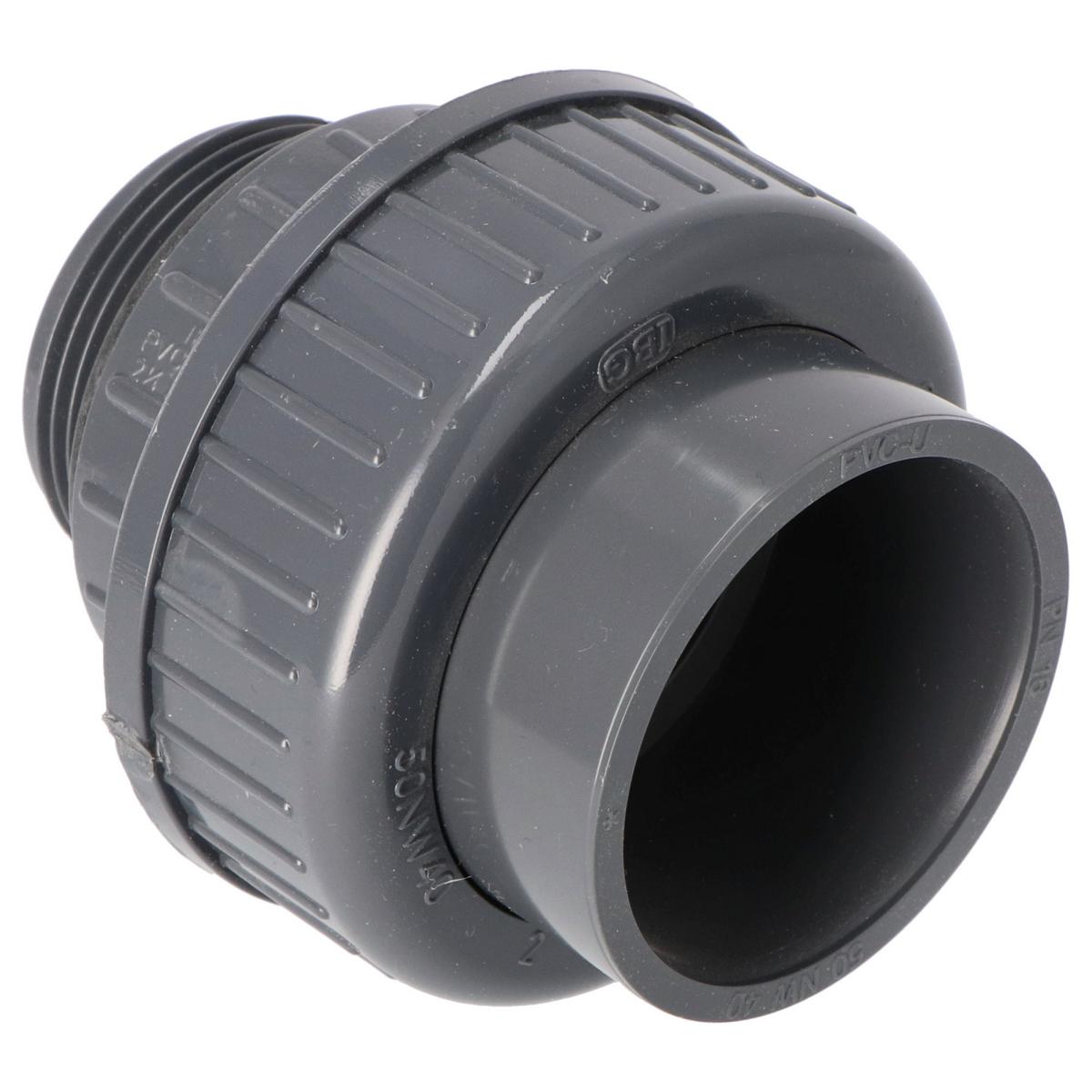 Übergangsverschraubung 50mm x 1 1/2" Klebemuffe x Außengewinde