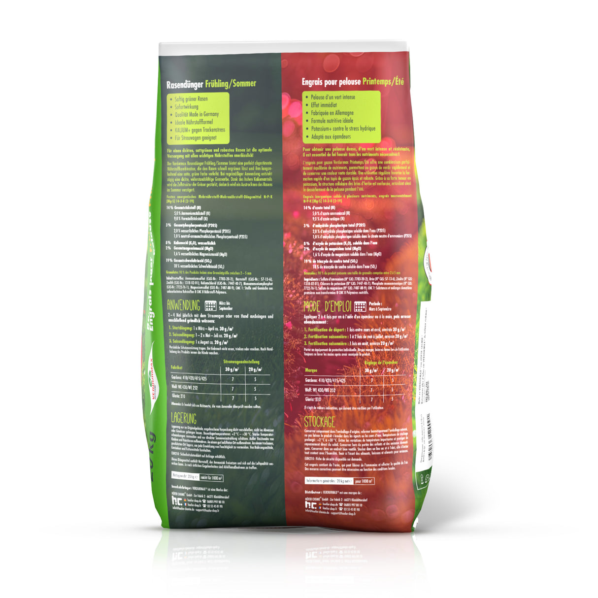 20 kg VERDURMAX® Engrais gazon printemps/été