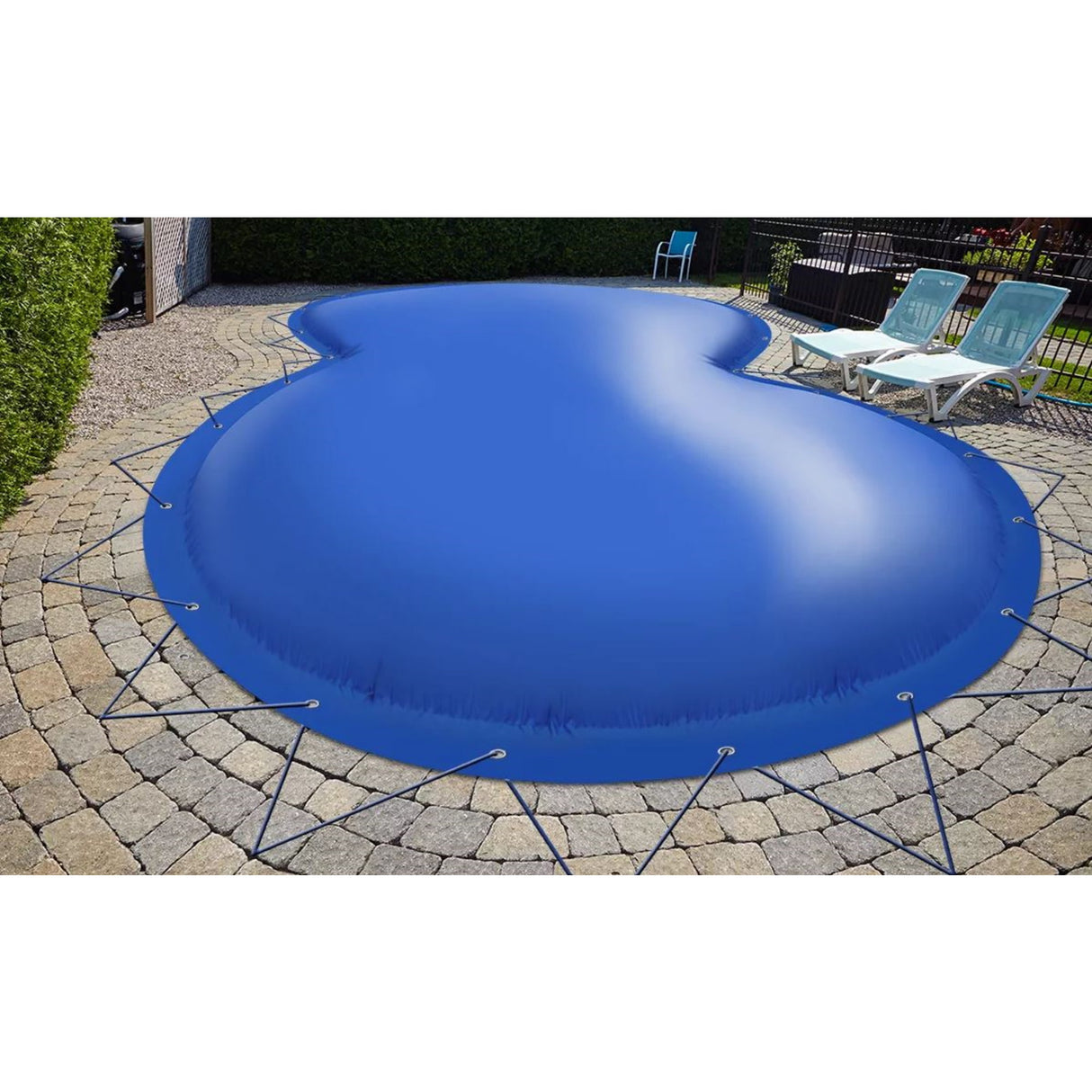 Couverture de piscine gonflable pour piscines en forme de huit