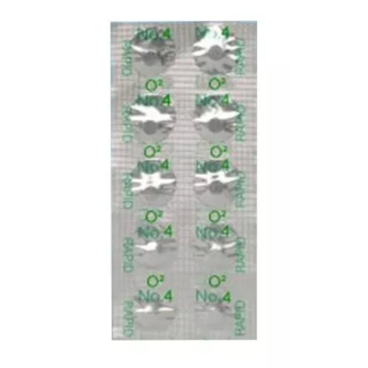 1 bandelette pour 10 comprimés de recharge d'oxygène actif