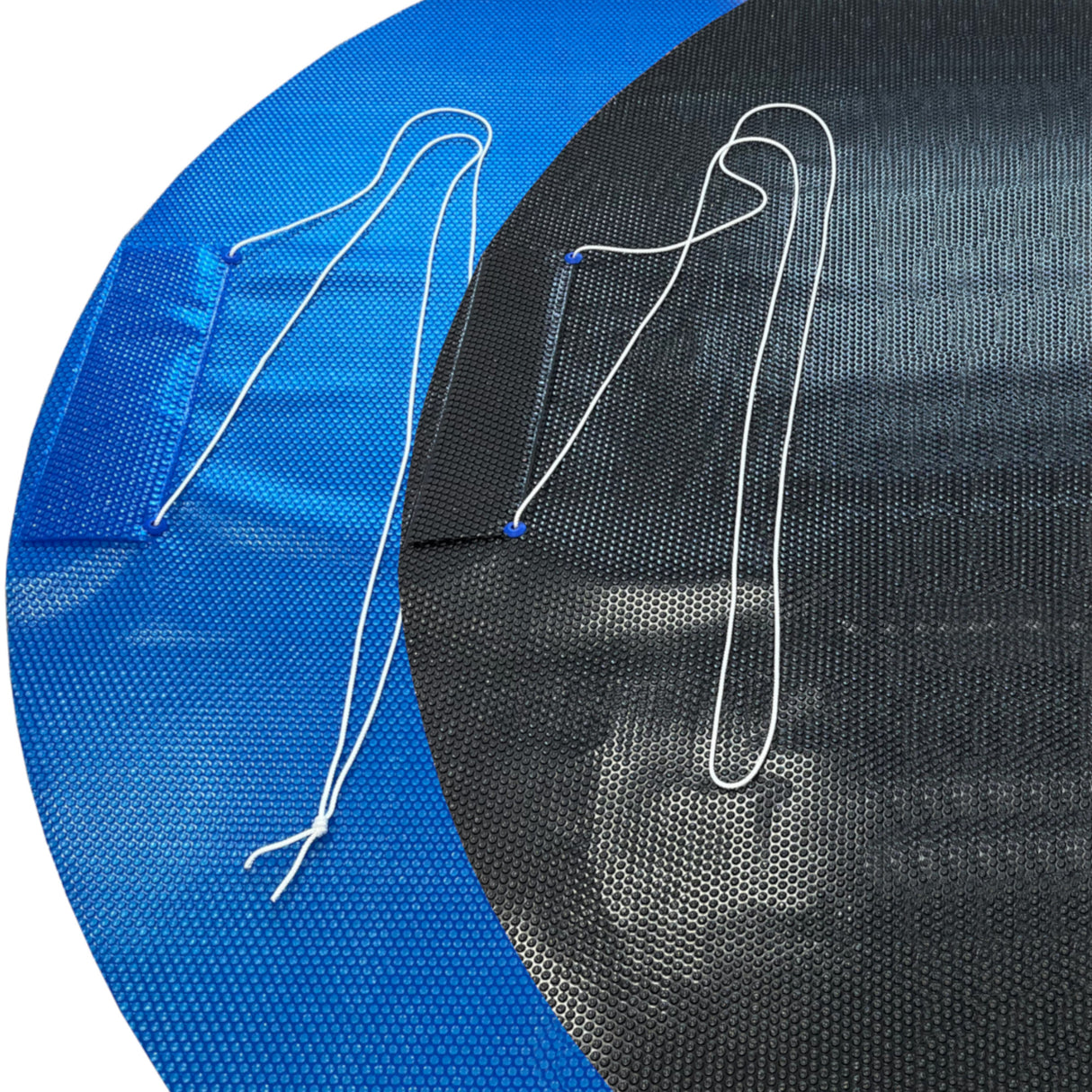 Film solaire Duraol® 400my pour piscines en forme de huit - avec boucle de traction et laisse