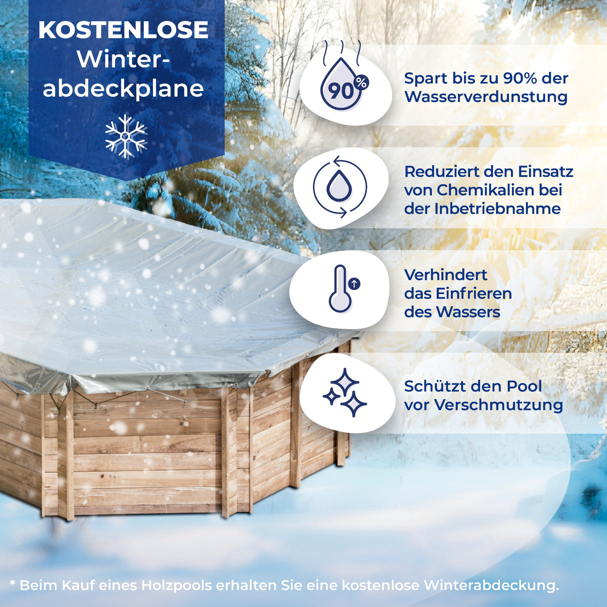 GRE Pool Komplettset aus Echtholz Macadamia Oval 632 x 335 x 130 cm