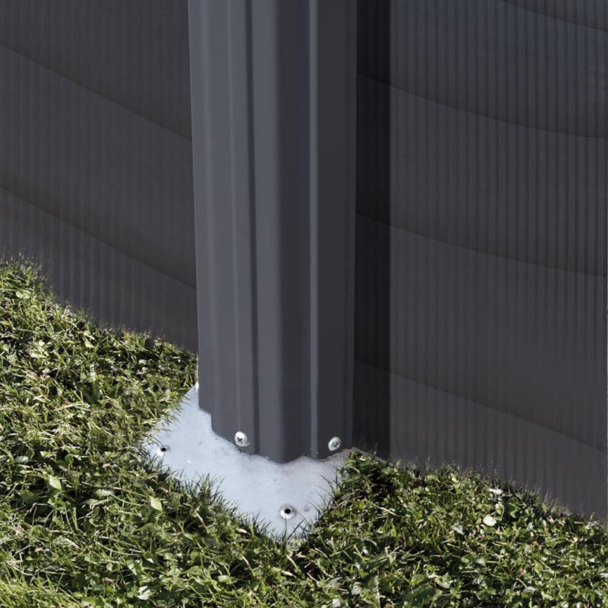 Ensemble piscine forme ovale GRE aspect graphite Kea 500 x 300 x 120 cm