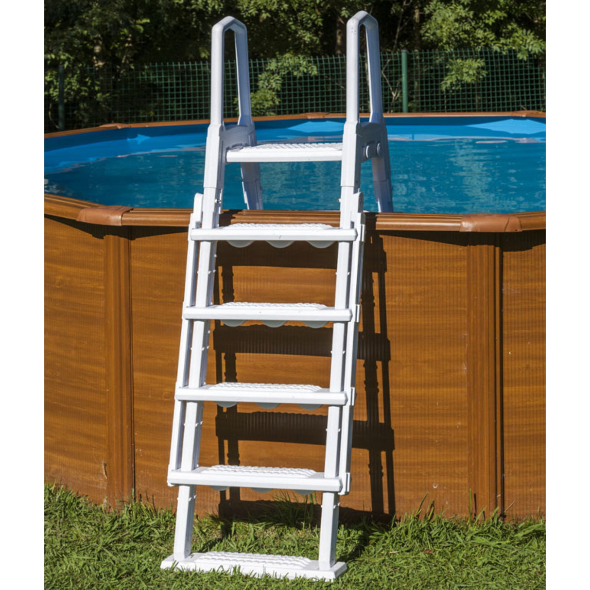 GRE Premium Sicherheitsleiter aus HDPE für Aufstellpools - für Beckenhöhe 120cm - 132cm - B-Ware