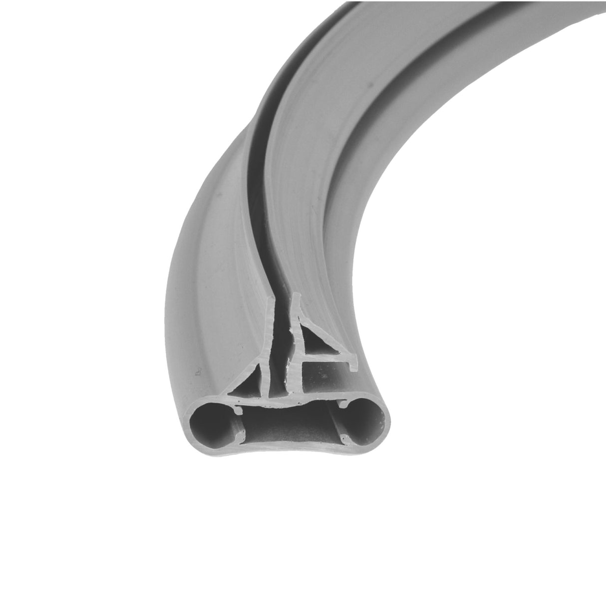 Main courante combinée pour piscines en forme de huit en gris