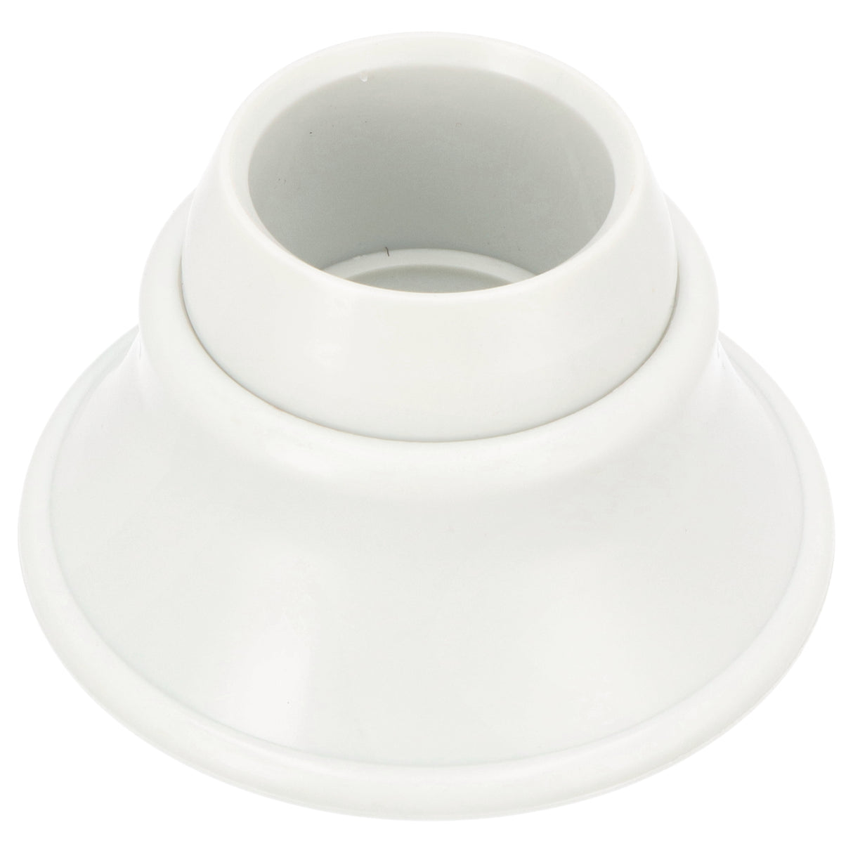 Socle de joint tampon en plastique pour échelle avec rail de 42 mm, blanc