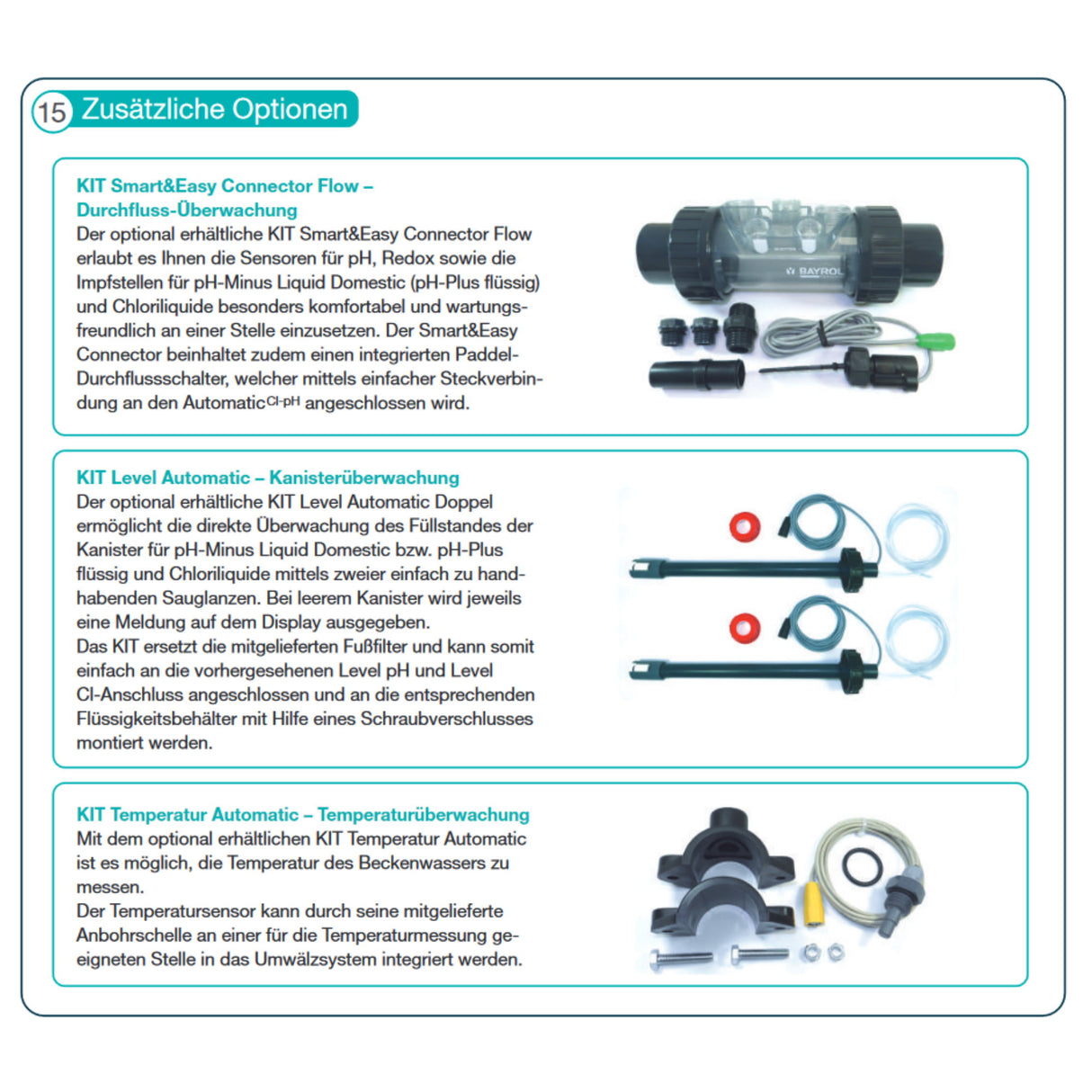 BAYROL Système de dosage automatique Cl/pH Smart&Easy avec WiFi