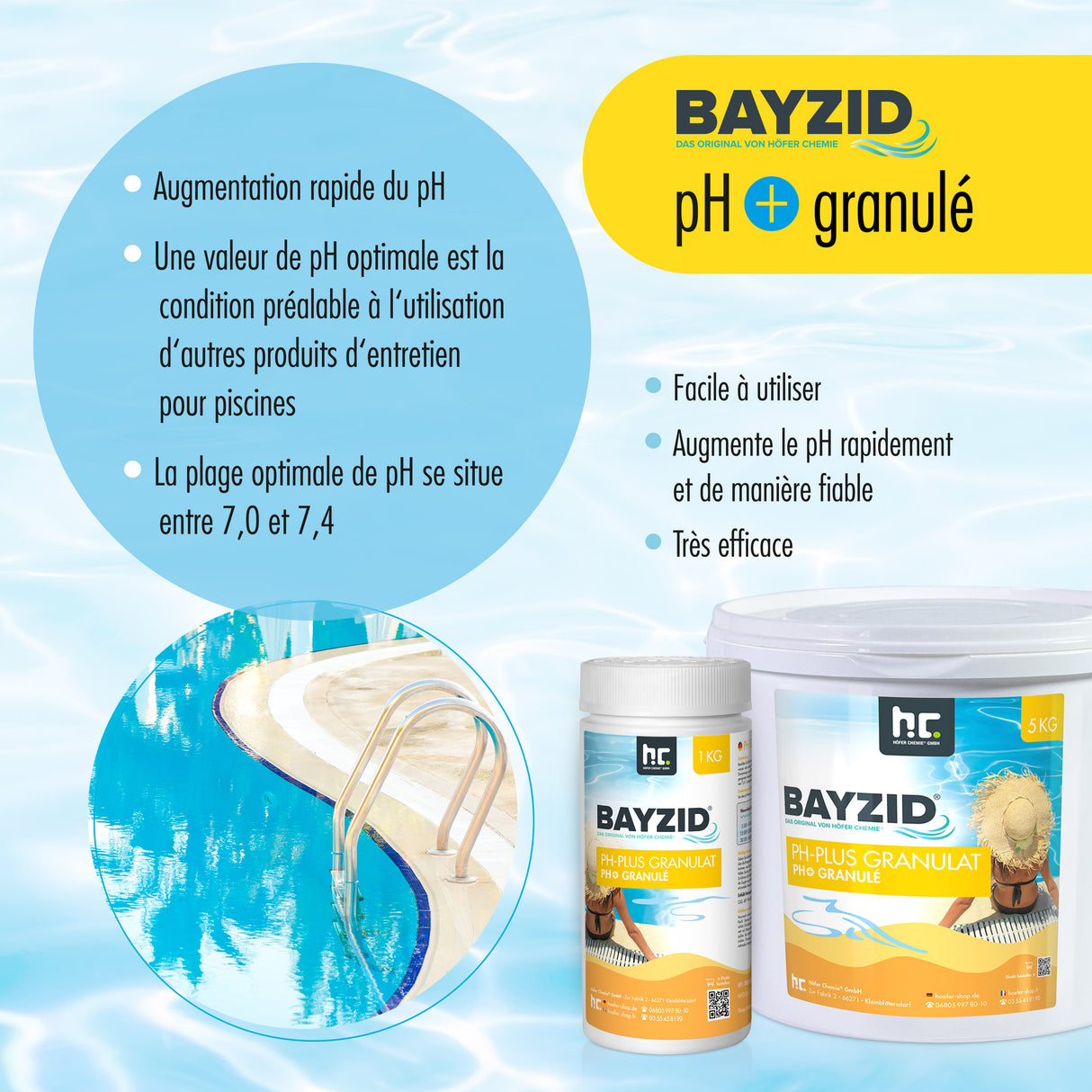 1 kg BAYZID® pH Plus granulés