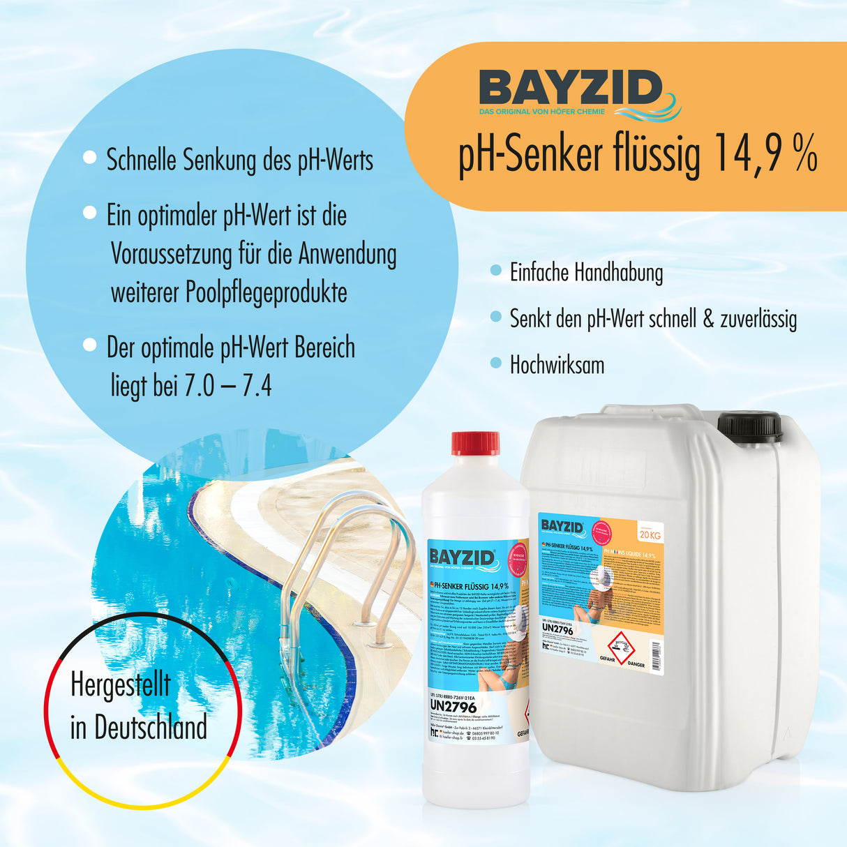 5 kg BAYZID® pH Moins liquide