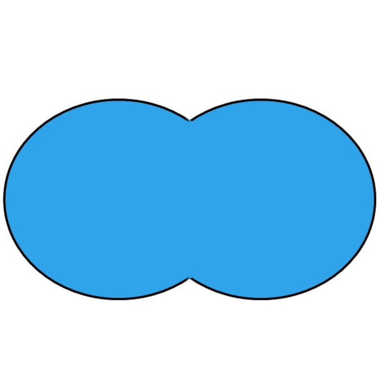 Liner de piscine en forme de huit avec passepoil coin bleu standard