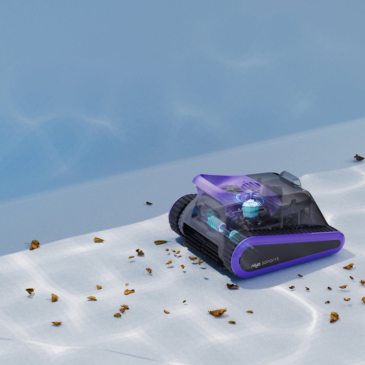 Poolroboter NIYA Sonar 30 F3 – Umfassende Reinigung von Boden, Wänden und Wasserlinie - B-Ware