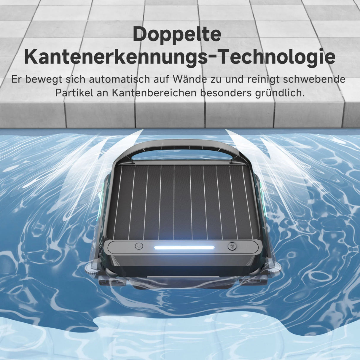 WYBOT F1 - Solar-Skimmer – Kabelloser Pooloberflächenreiniger mit Akku-Power