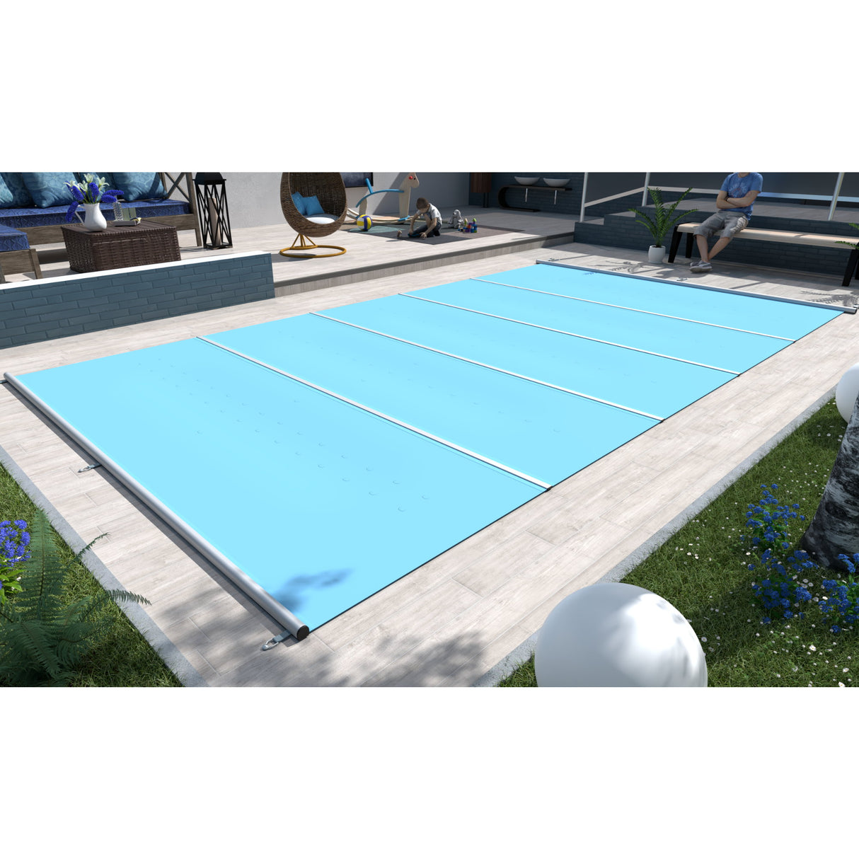 Pool Sicherheitsabdeckung FLAT-SECTION