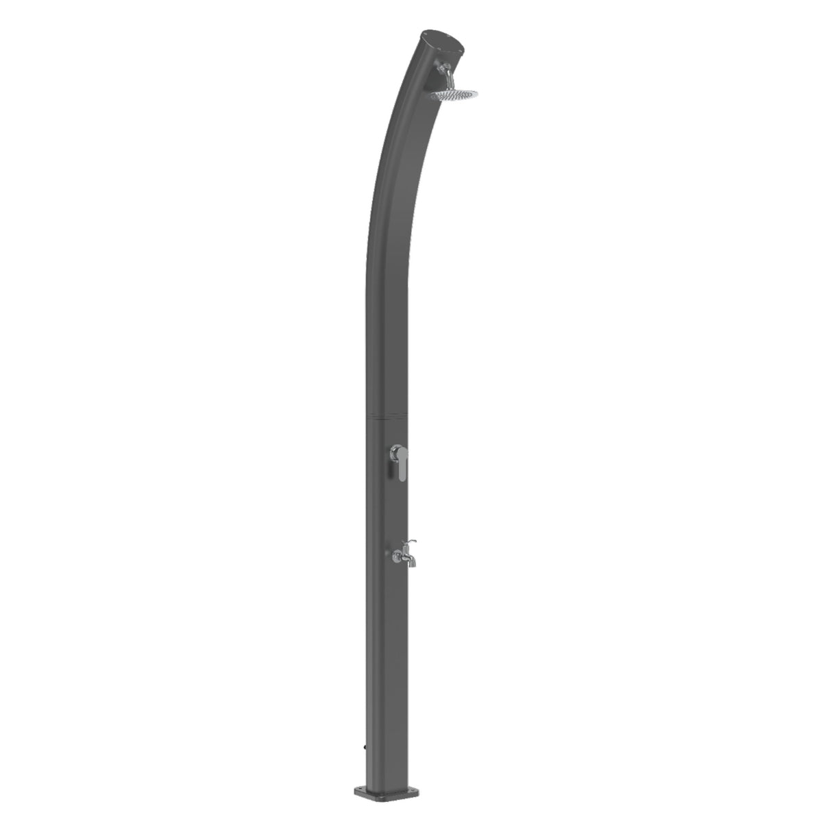 OKU SOLAX Douche solaire Curve 25 L Aluminium avec rince-pieds