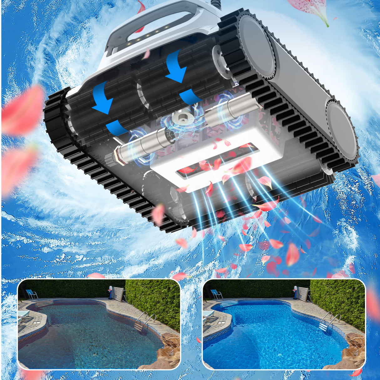 WYBOT M1-C – Kabelgebundener Poolroboter für Wasserlinie, Boden & Wände, leistungsstark