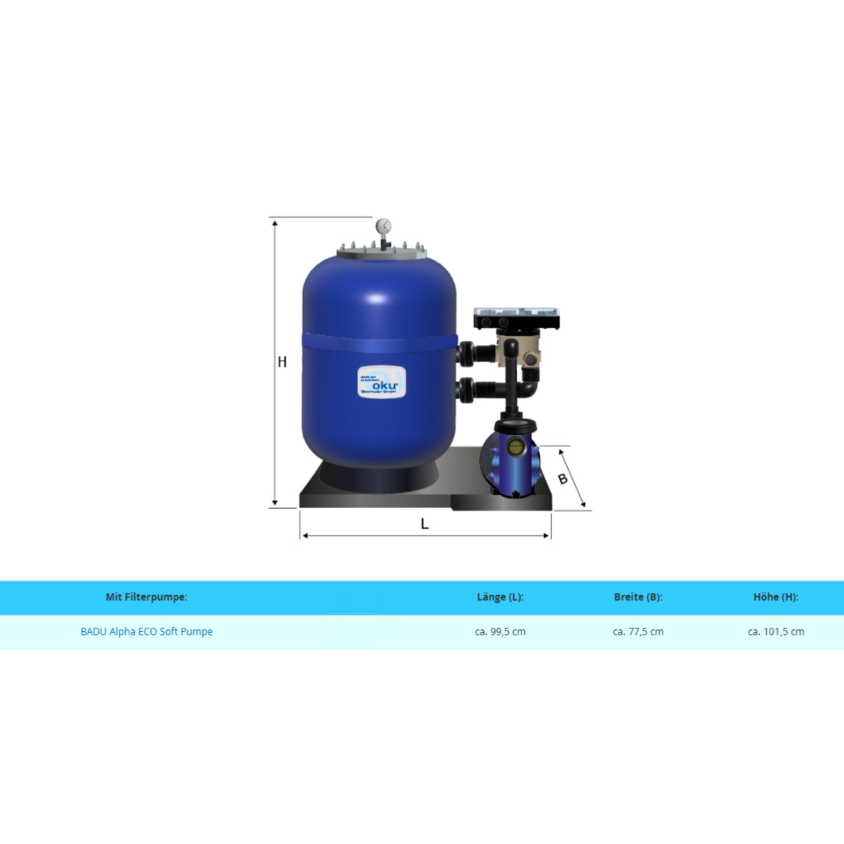 Sandfilteranlage Atlantica 620 mm mit OmniTronic & Alpha Eco Soft Poolpumpe