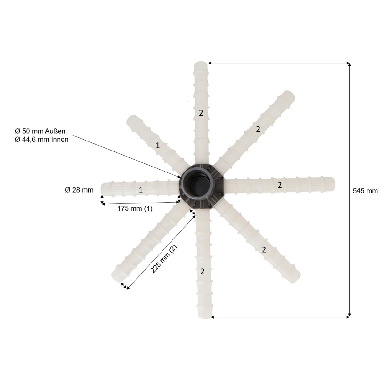 Filterkreuz für Hawaii Ø 600mm