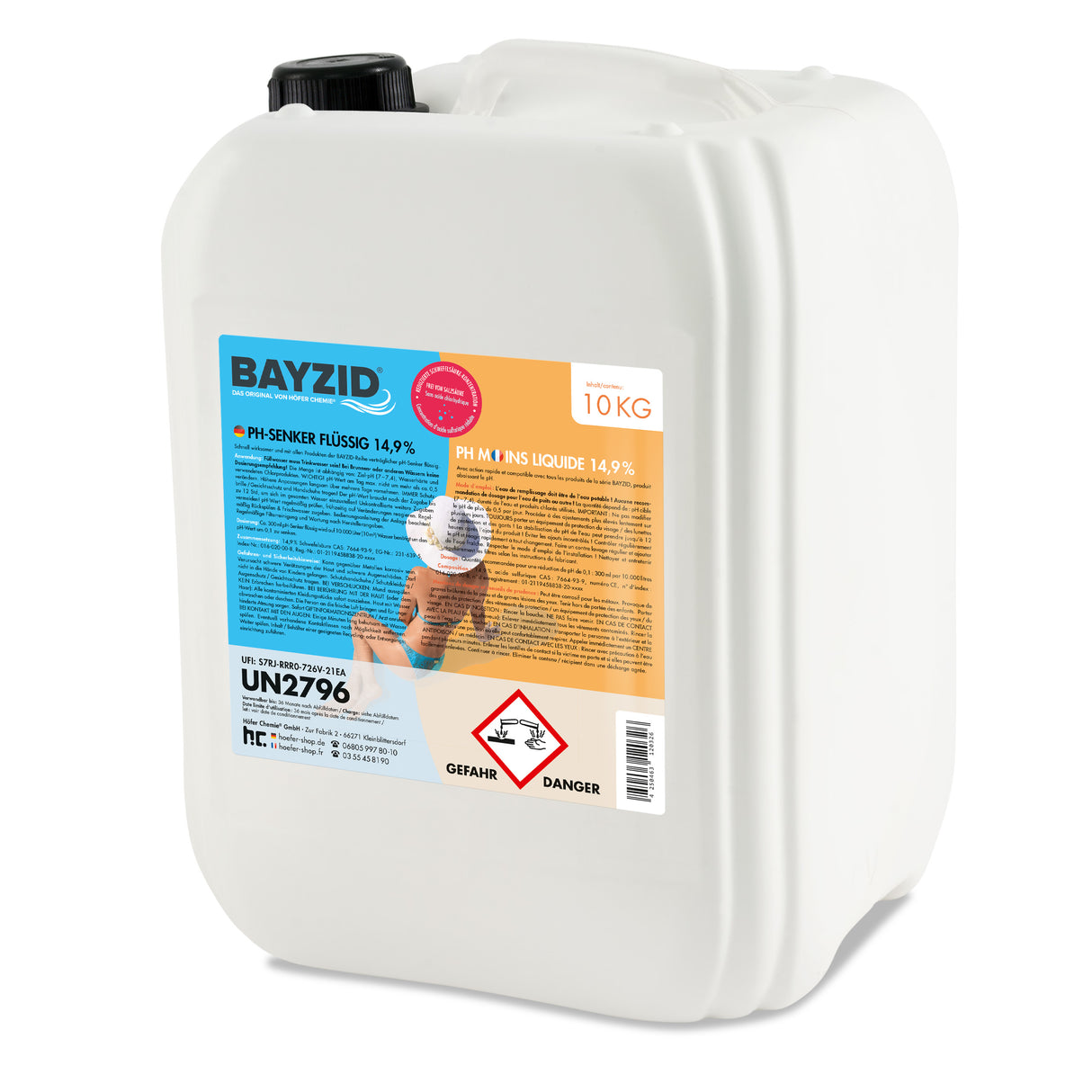 10 kg BAYZID® pH Moins liquide