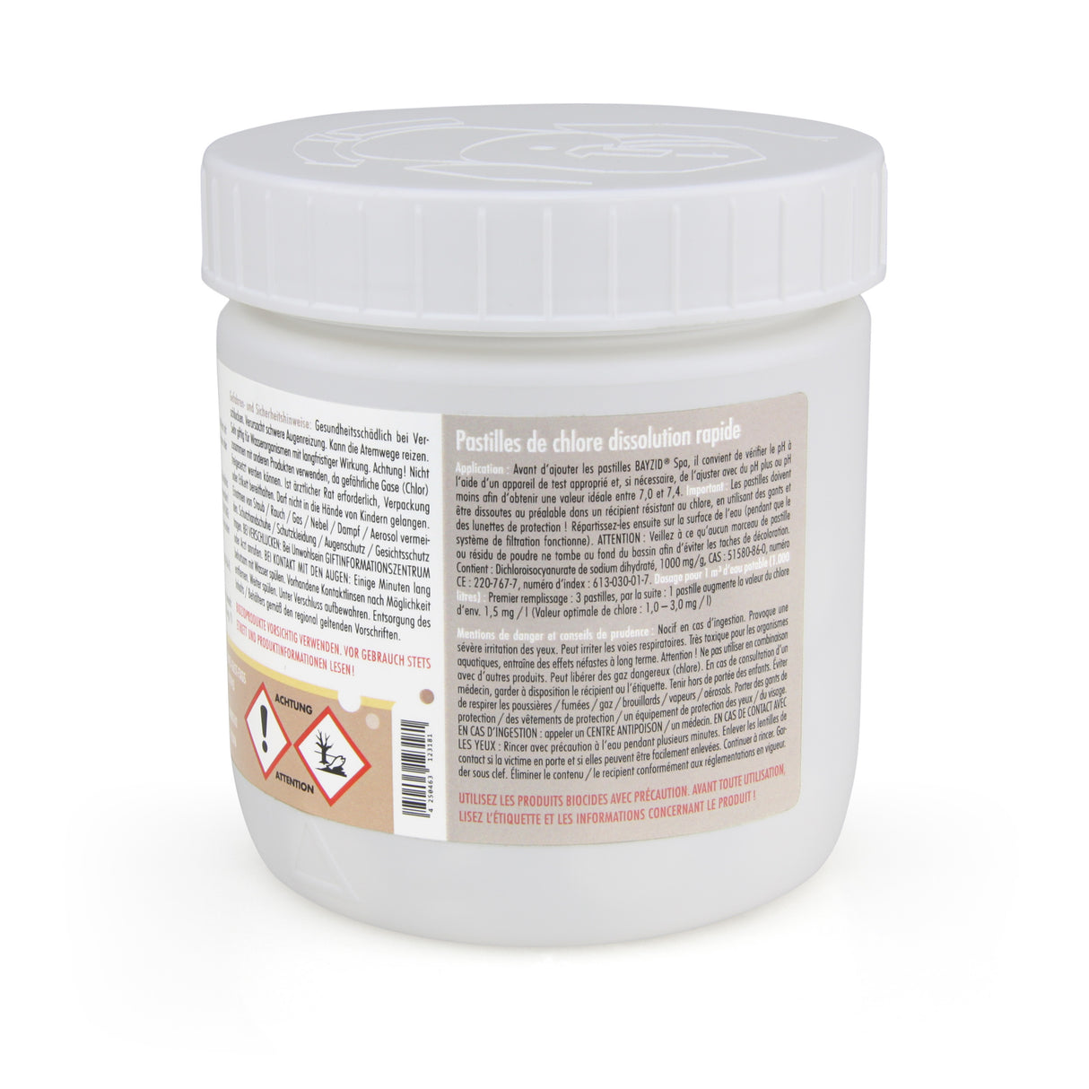 500 g BAYZID® SPA Mini - Pastilles de chlore 2,7 g
