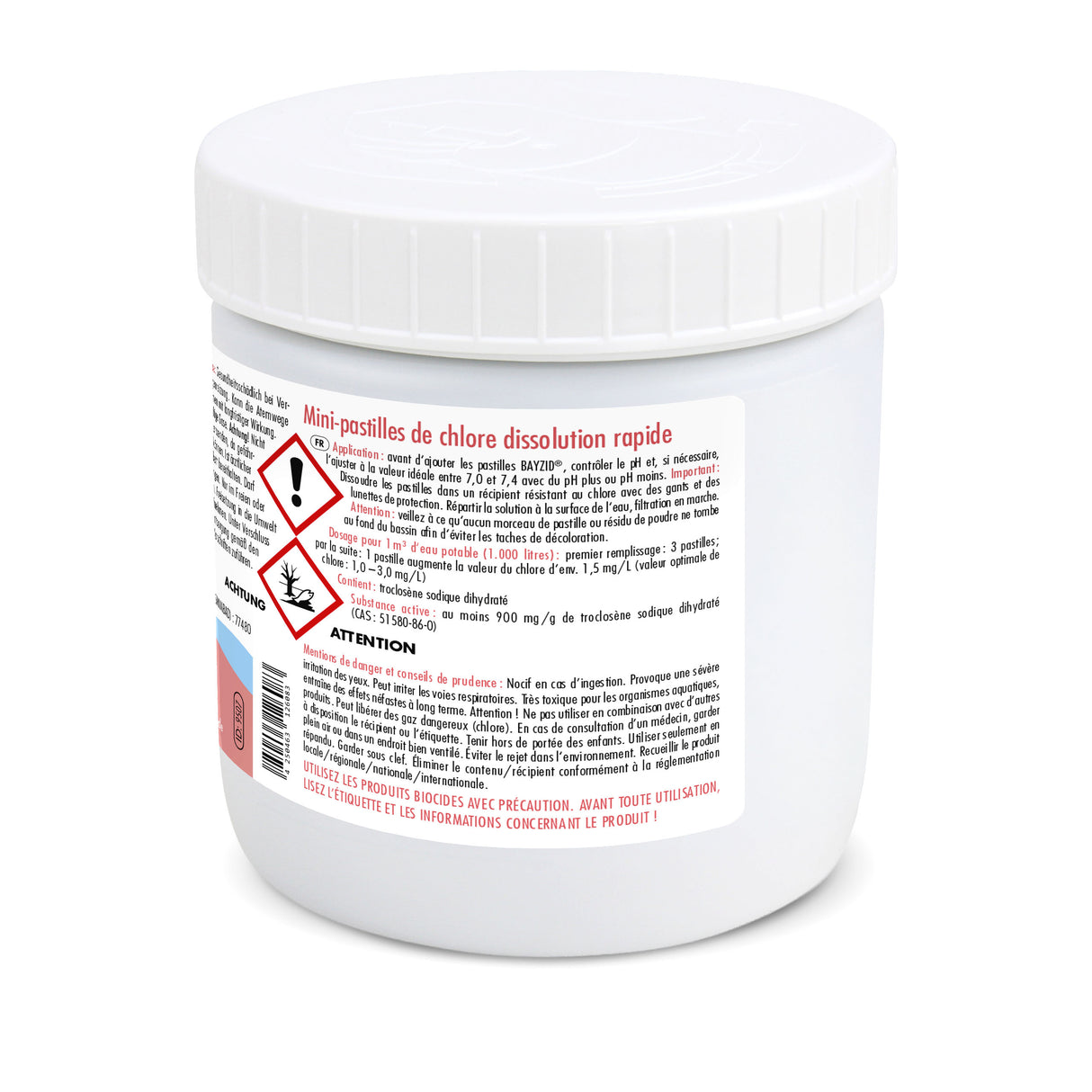 500 g BAYZID® Mini - Chlortabs 2,7 g für kleine Pools