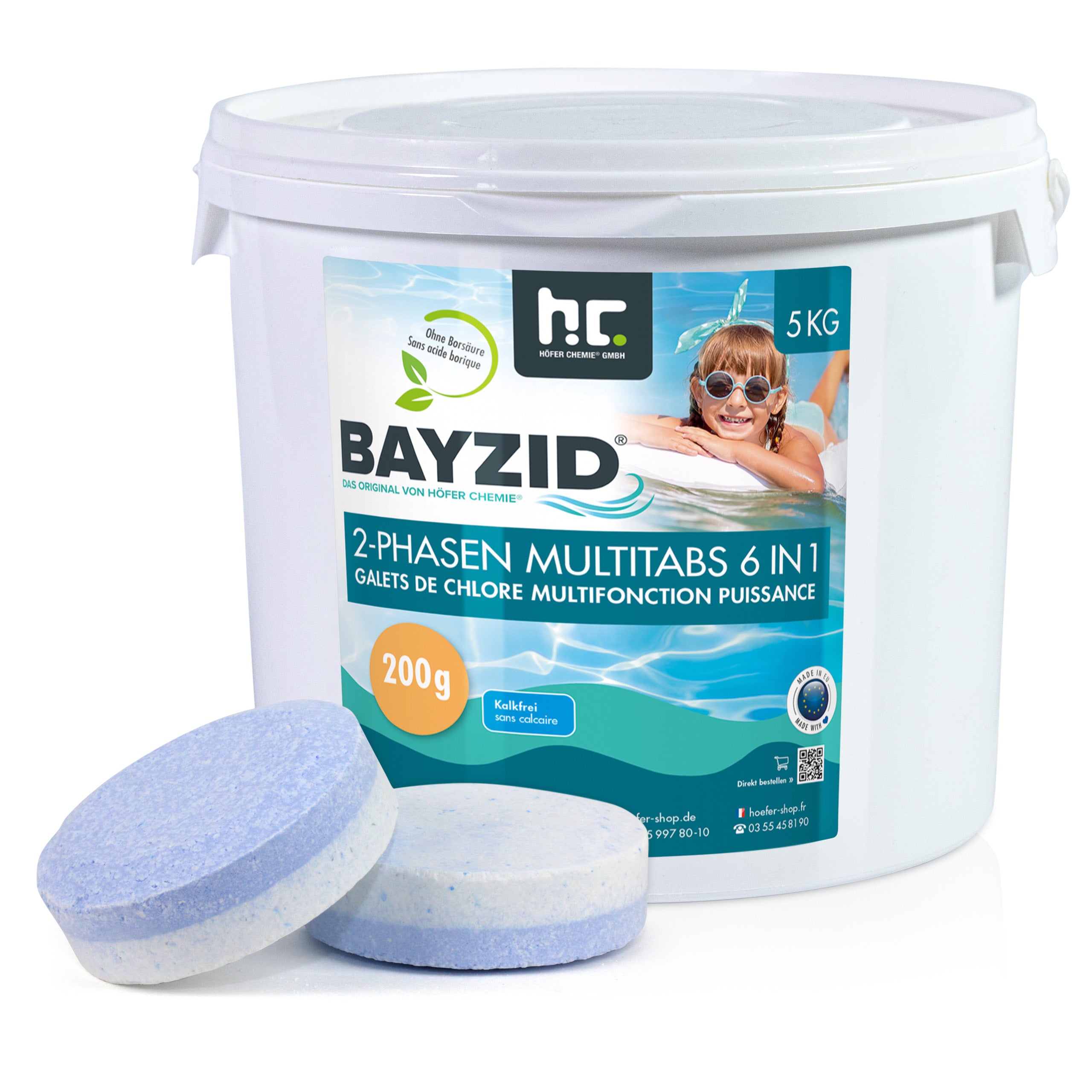 chlortabletten aufbewahrung 5 kg BAYZID® 2-Phasen-Multitabs 6in1, 200g