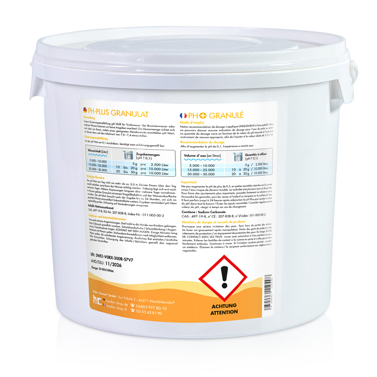 5 kg BAYZID® pH Plus granulés