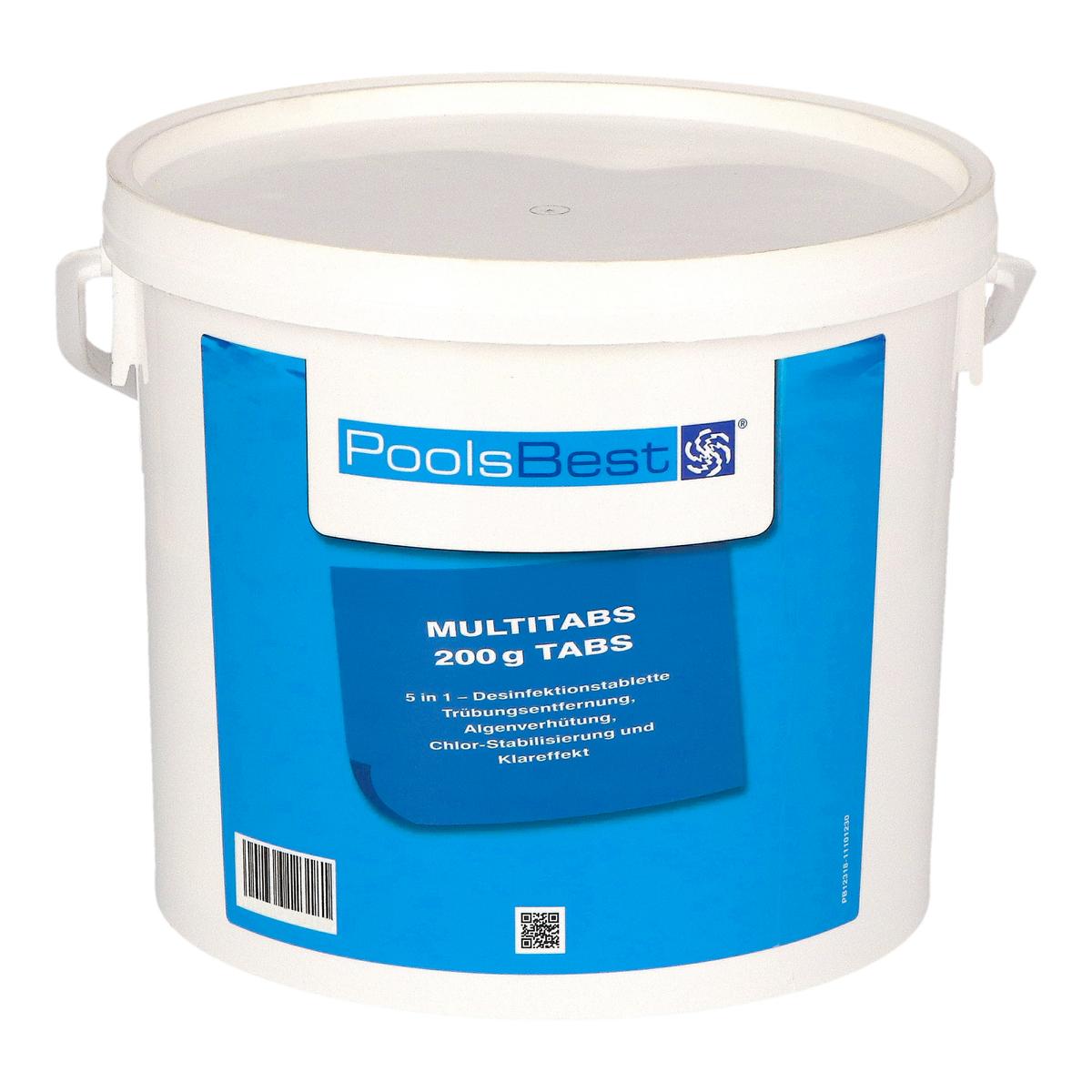 10 kg (2 x 5 kg) - PoolsBest® Chlor Multitabs 5 in 1, 200 g Tabs