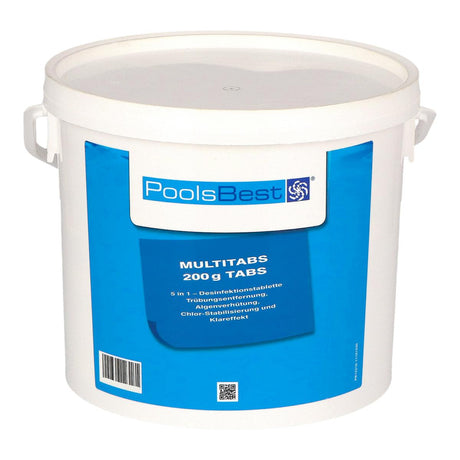 10 kg (2 x 5 kg) - PoolsBest® Chlor Multitabs 5 in 1, 200 g Tabs