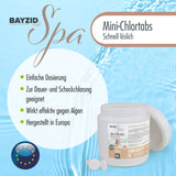 500 g BAYZID® SPA Mini - Pastilles de chlore 2,7 g