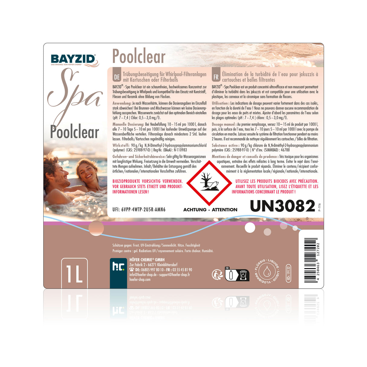 1 L BAYZID® SPA Poolclear Trübungsbeseitigung