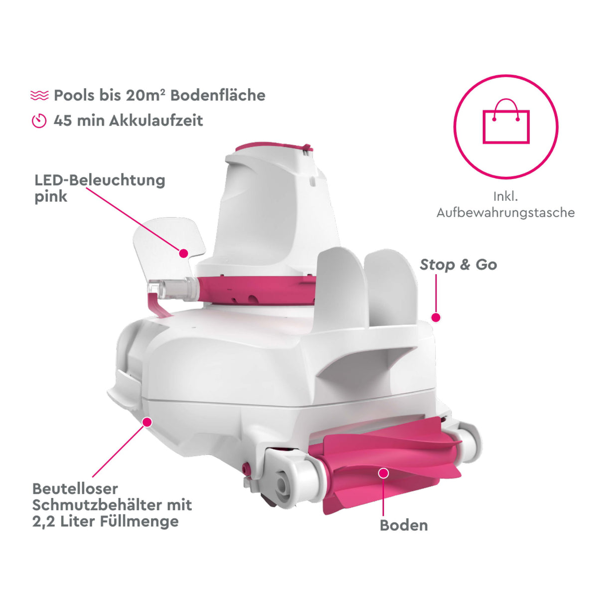 Nettoyeur de piscine à batterie BWT BC 100+