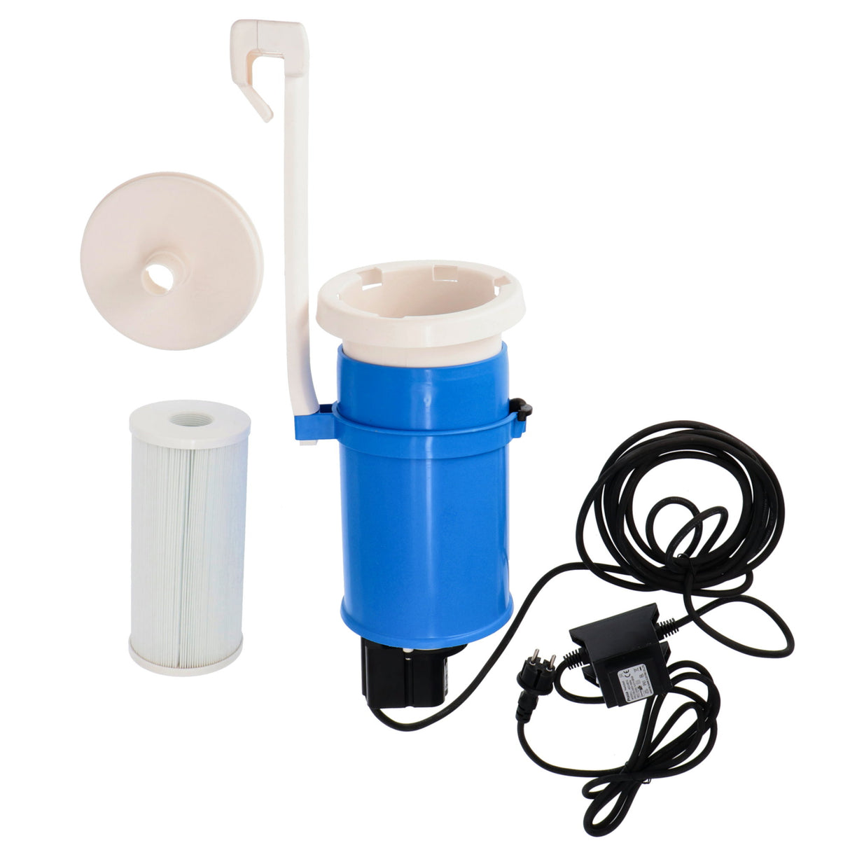 Système de filtration à cartouche suspendue pour piscines à enveloppe en acier 3,8 m³/h