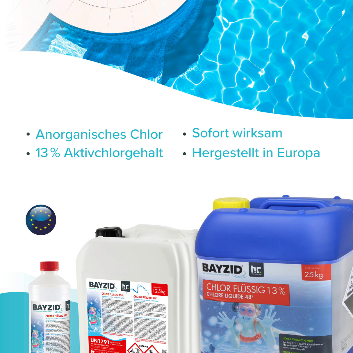 25 kg BAYZID® Chlore 13% liquide