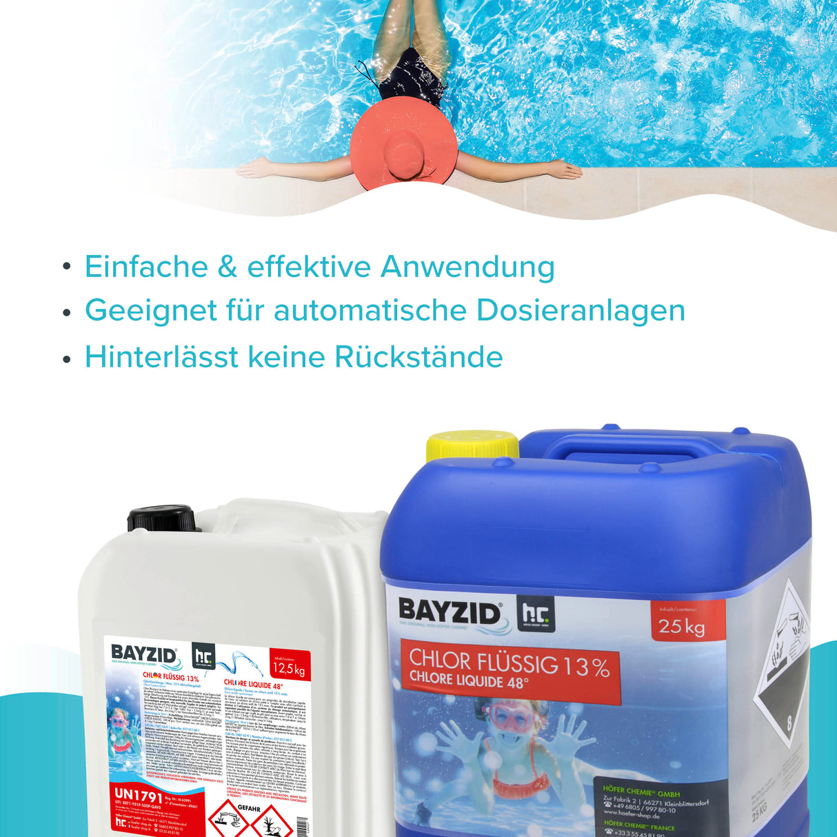 12,5 kg BAYZID® Chlore 13% liquide