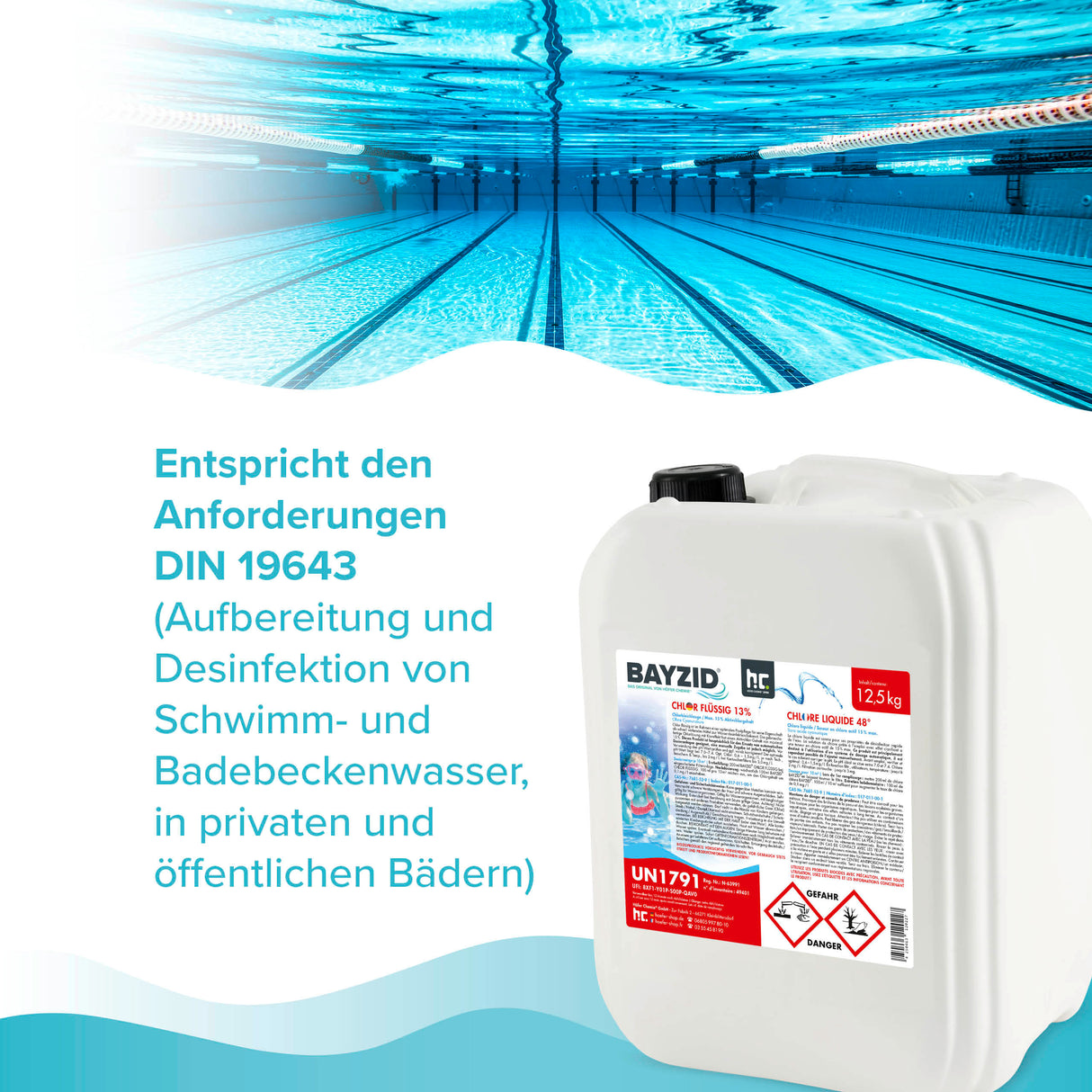 12,5 kg BAYZID® Chlore 13% liquide