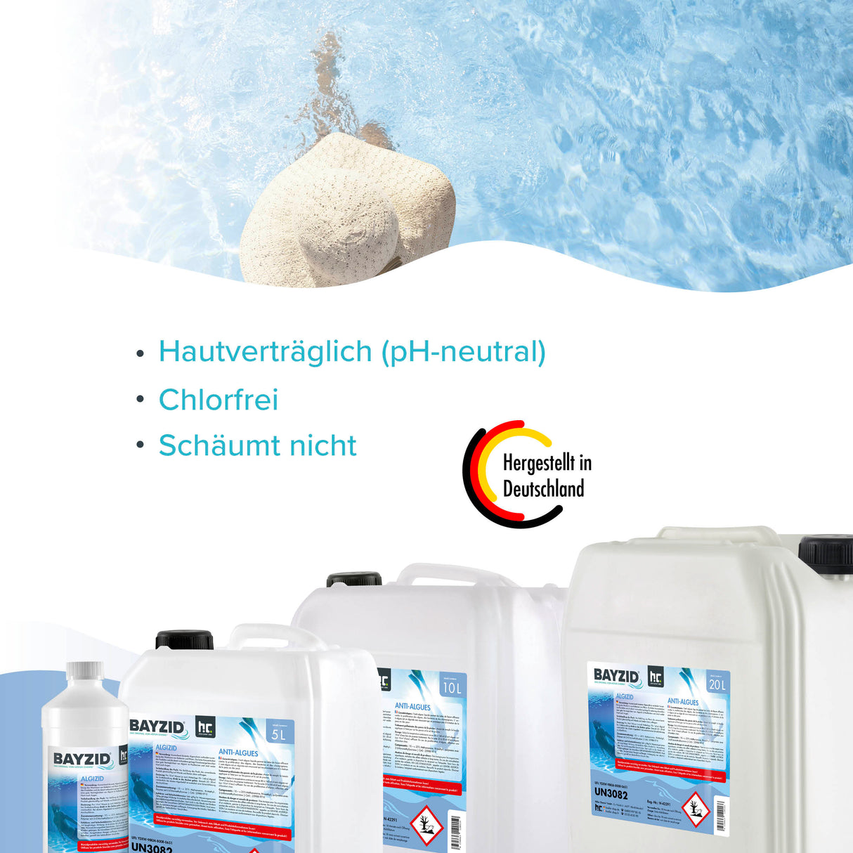 20 L BAYZID® Algicide Prévention des algues