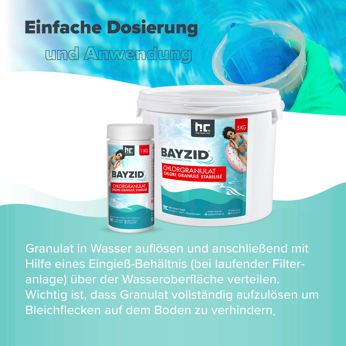 5 kg BAYZID® Chlore en granulés