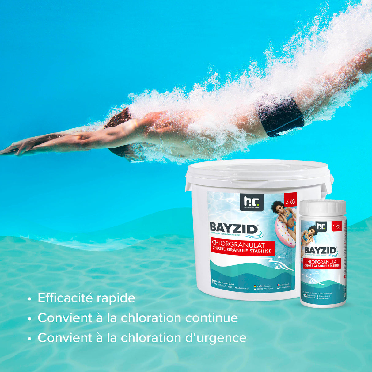 5 kg BAYZID® Chlore en granulés