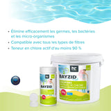 1 kg de tablettes de chlore BAYZID® 20g à dissolution lente