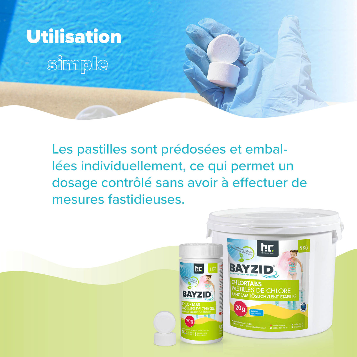 5 kg BAYZID® Chlortabs 20g à dissolution lente