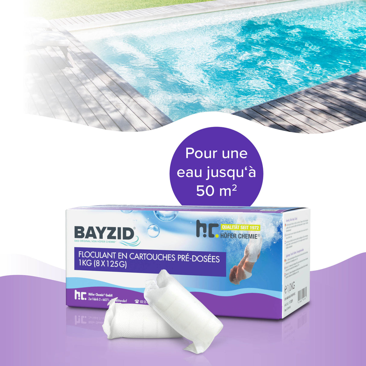 1 kg BAYZID® cartouches de floculant