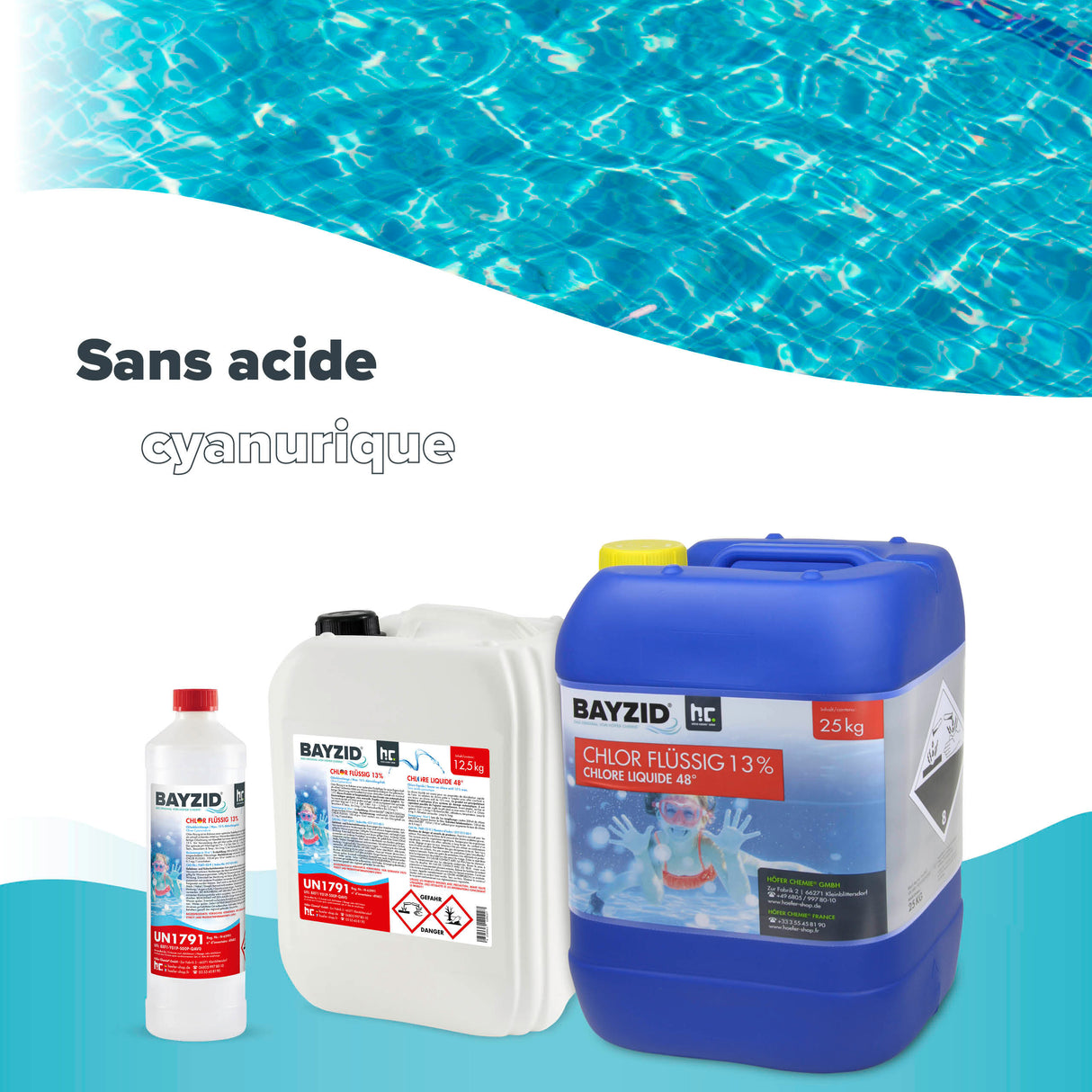 25 kg BAYZID® Chlore 13% liquide