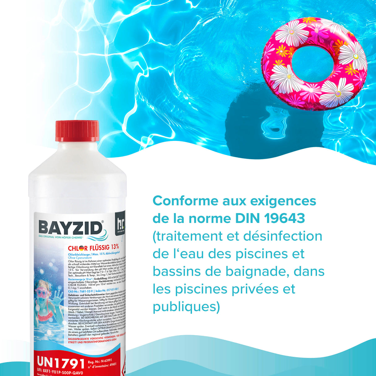 1 kg de BAYZID® Chlore 13% liquide