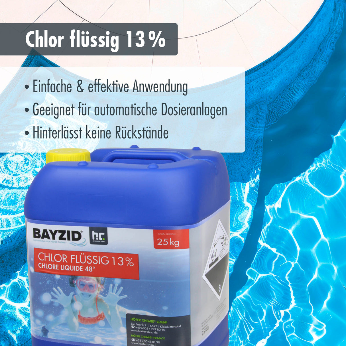 25 kg BAYZID® Chlor 13% flüssig