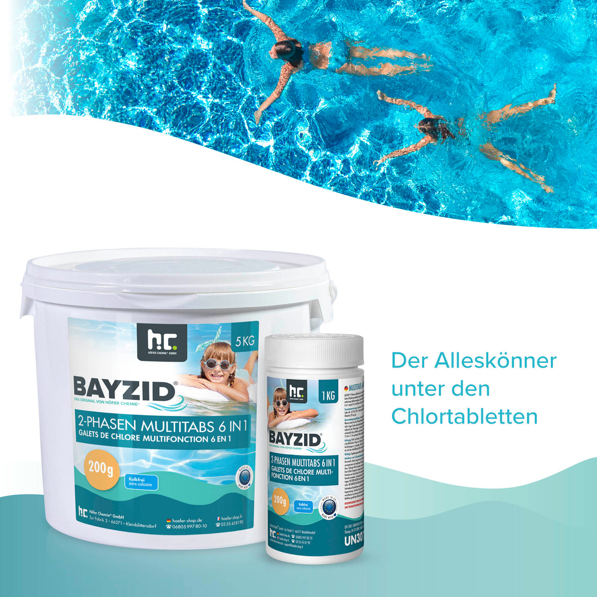 5 kg BAYZID® 2-Phasen-Multitabs 6in1, 200g