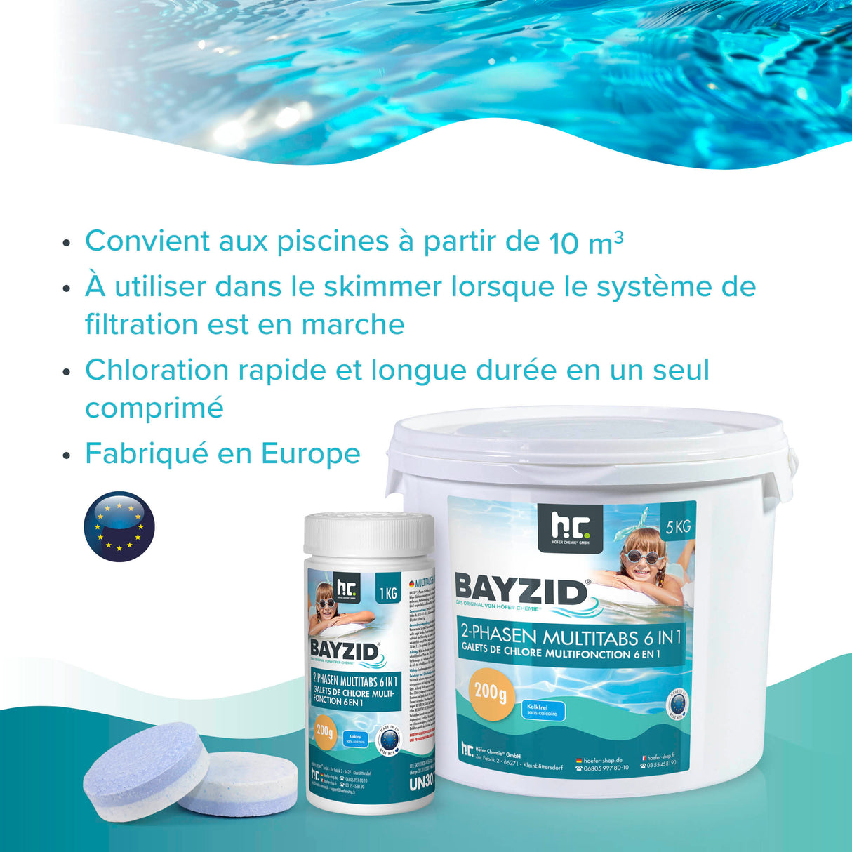 1 kg BAYZID® 2-Phasen-Multitabs 6in1, 200g